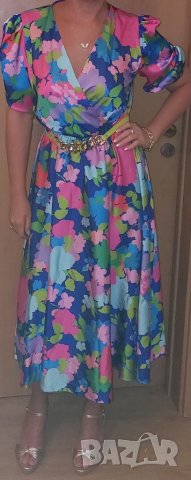 Сатенена нова рокля с колан, снимка 7 - Рокли - 37393620