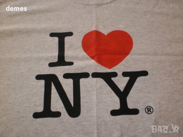 Оригинална тениска с къс ръкав с шампа I LOVE NY, размер L, снимка 2 - Тениски - 37384498