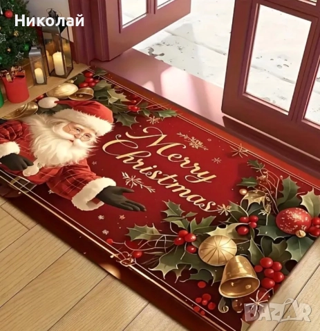 Коледна постелка, снимка 3 - Изтривалки - 52346092