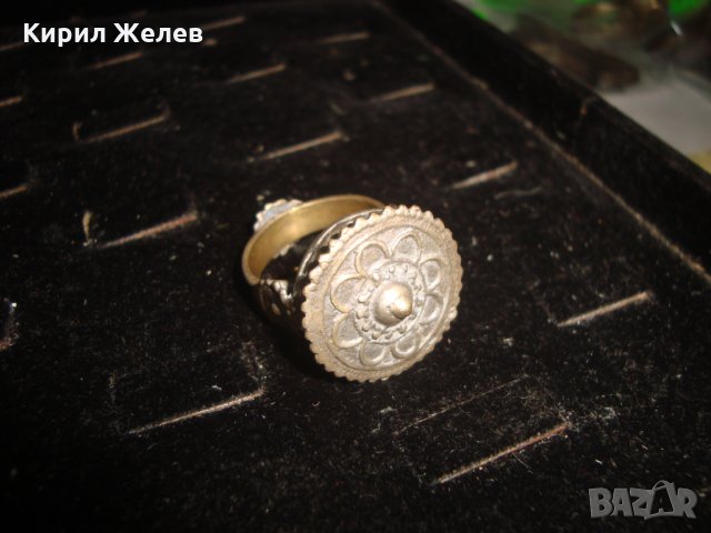 СТАР БОЛЯРСКИ САЧАНЕН ПРЪСТЕН САЧАН БРОНЗ 17-18 ВЕК МНОГО РЯДЪК РЪЧНА КУЮМДЖИСКА ИЗРАБОТКА 22628, снимка 9 - Антикварни и старинни предмети - 33045373