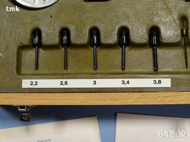 Вътромер микронен Carl-Zeiss 763801 dial bore gauge 2-4 mm, снимка 4 - Шублери - 32821299