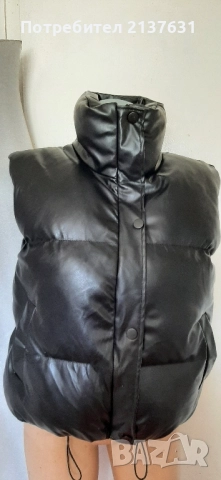 НОВ ! ЧЕРЕН ЕЛЕК с подплата - УНИСЕКС , снимка 2 - Елеци - 51768152