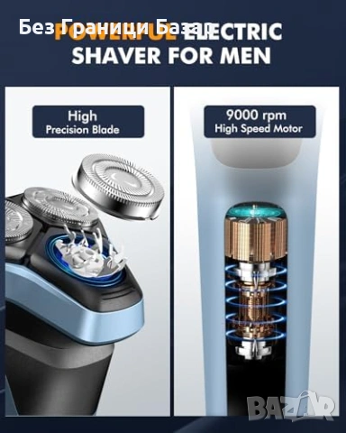 Нова Електрическа самобръсначка за мъже 3 остриета LED дисплей IPX7, снимка 4 - Електрически самобръсначки - 53374048