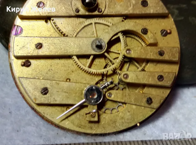 МЕХАНИЗЪМ от РЯДЪК СТАР КОЛЕКЦИОНЕРСКИ ШВЕЙЦАРСКИ ДЖОБЕН ЧАСОВНИК с РИМСКИ ЦИФЕРБЛАТ 49623, снимка 4 - Антикварни и старинни предмети - 48578760