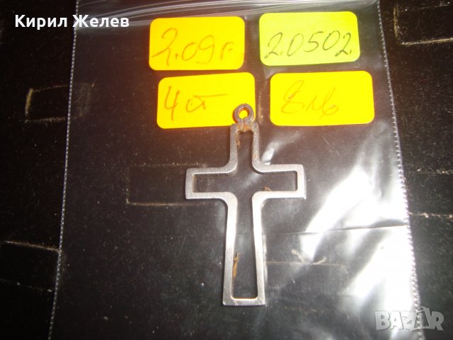АРТ КРЪСТЧЕ СРЕБРИСТО 20502, снимка 2 - Колиета, медальони, синджири - 32266706