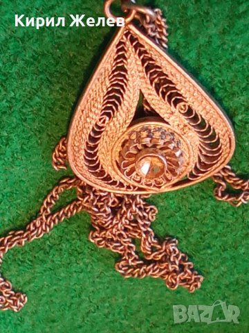 СТАР СРЕБЪРЕН ФИЛИГРАНЕН МЕДАЛЬОН с ВЕРИЖКА МАЙСТОРСКА РАБОТА 2037, снимка 3 - Антикварни и старинни предмети - 30343453