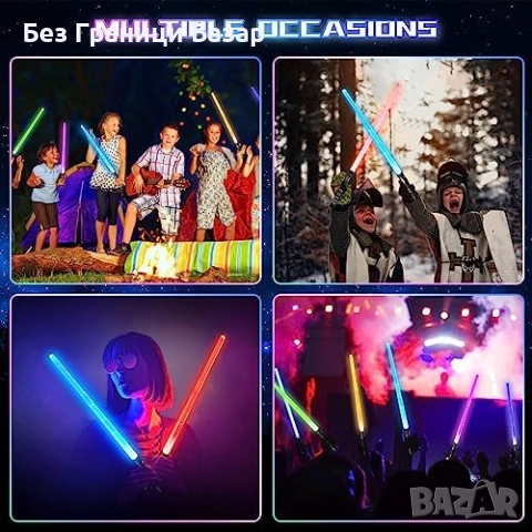 Нов LED светлинен меч с 7 цвята и звук, разтегателна детска играчка, снимка 4 - Други - 52466036