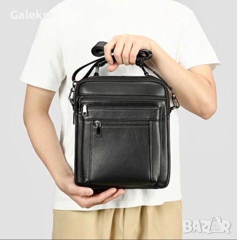 Мъжка луксозна кожена чанта Montreal* Премиум/Селективна -18% Промоция!, снимка 2 - Чанти - 53408345