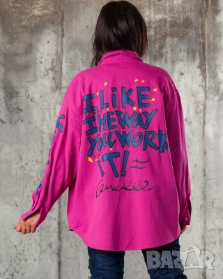 само днес зелено и цикламено яке Exclusive jeans, снимка 4 - Якета - 51988453