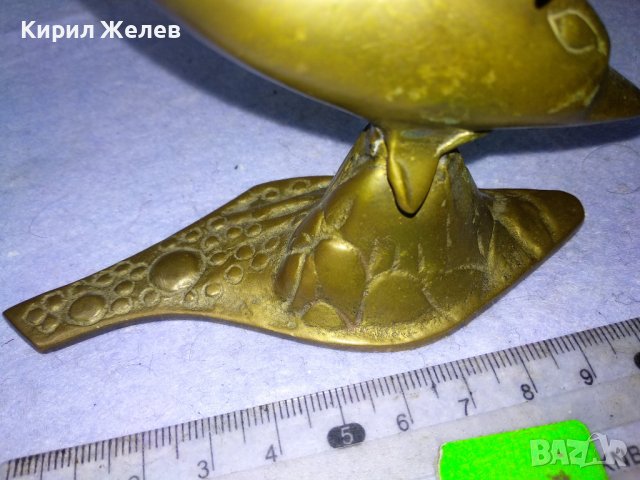 КРАСИВИ ДЕЛФИНЧЕТА Декоративна ФИГУРАЛНА НАСТОЛНА МЕСИНГОВА СТАТУЕТКА - За ТЕМА ФАУНА ИНТЕРИОР 41397, снимка 5 - Статуетки - 43920958