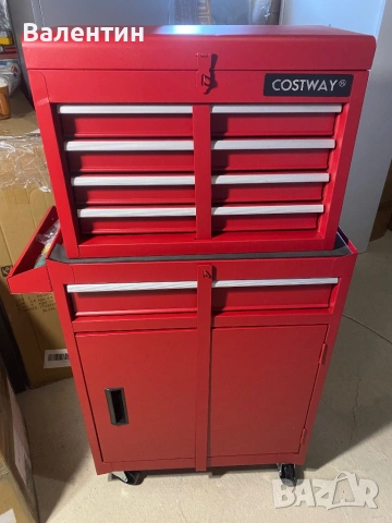 Количка 2 в 1 с кутия за инструменти COSTWAY, снимка 9 - Други машини и части - 53393078