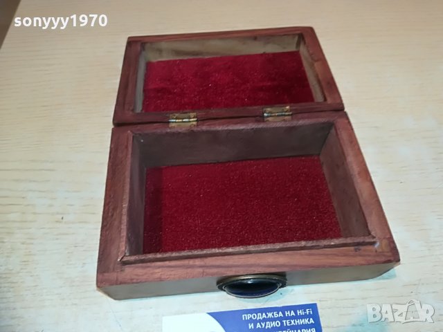 КРАСИВА ДЪРВЕНА КУТИЯ С ЧЕРЕН КАМЪК-16Х10Х6СМ, снимка 11 - Антикварни и старинни предмети - 28722844