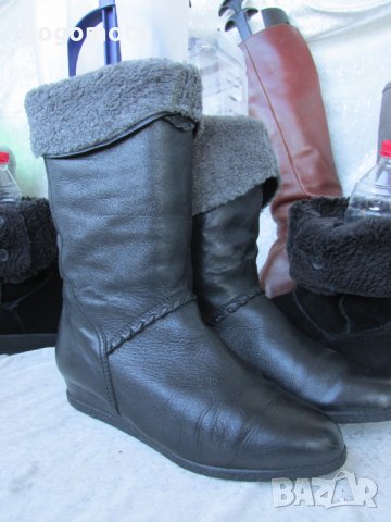 топли боти, ботуши N- 38 - 39, 100% естествена кожа + топла подплата от силиконови фибри