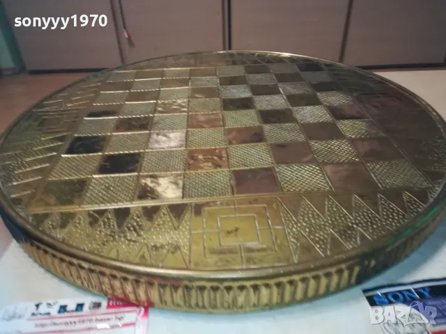 ЗЛАТНА МАСА 60СМ ОТ ФРАНЦИЯ-ПЛОТ МЕД МЕСИНГ 0411241719LNWCR, снимка 7 - Антикварни и старинни предмети - 47838894