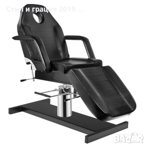 Хидравлична кушетка A 210 180 х 63/73 х 64/80 см-бяла/сива/черна, снимка 2 - Кушетки - 43376238