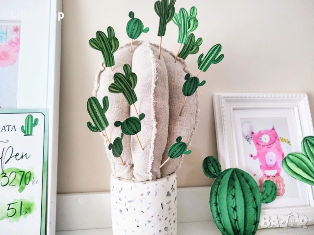 за Погача тема кактуси, снимка 4 - Декорация - 53506496