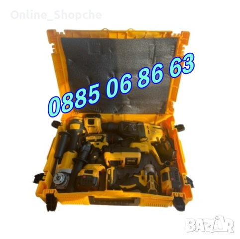 Комплект акумулаторен перфоратор, ъглошлайф, гайковерт и винтоверт 36V, снимка 2 - Други инструменти - 53262431