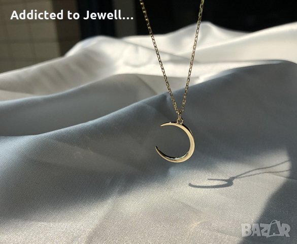 Тотална разпродажба - 50% Сребърно колие "Crescent Moon", снимка 9 - Колиета, медальони, синджири - 35487379