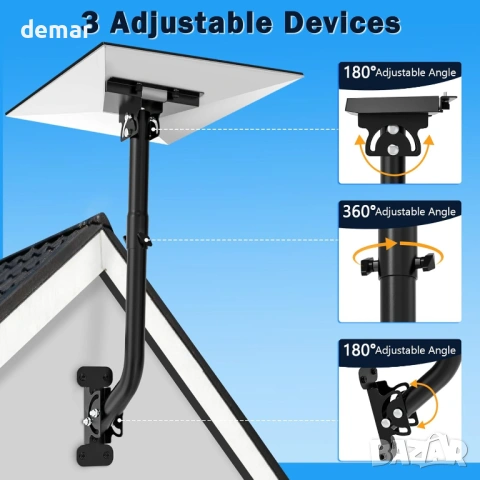 Комплект за монтаж на Starlink Gen 3, регулируем на 360° стенен монтаж, снимка 3 - Друга електроника - 53411689