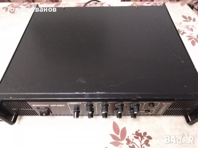 Моно усилвател - 250 вата рмс, 8 транзистора, много входове, три микрофона, корекции на звука. , снимка 4 - Ресийвъри, усилватели, смесителни пултове - 38353081