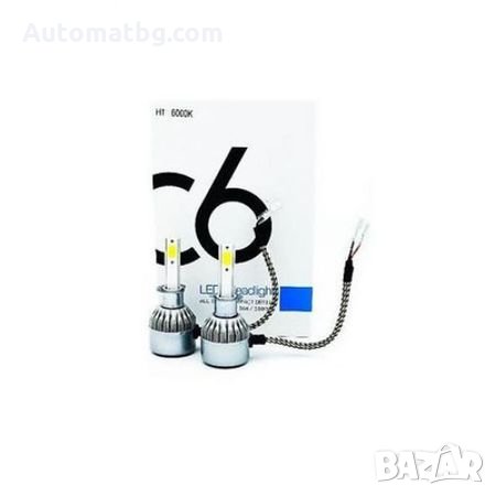 Комплект LED Лед Диодни Крушки за фар Automat C6 H1 - 36W. Над 150 % по-ярка светлина., снимка 1 - Аксесоари и консумативи - 26287128