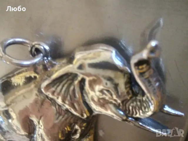 Сребърен слон проба 925, снимка 5 - Колиета, медальони, синджири - 48614662