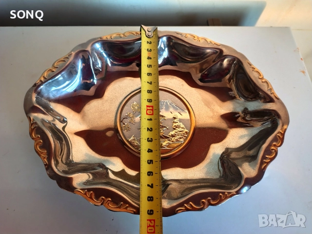 Страхотен Позлатен Съд - Фруктиера, снимка 9 - Антикварни и старинни предмети - 52923720