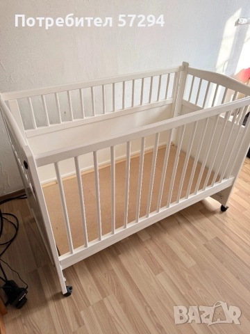 Дървено детско креватче Арбор -120/60см + матрак, снимка 6 - Бебешки легла и матраци - 52914032