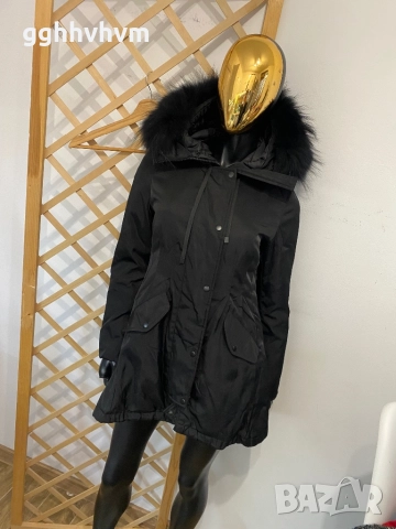 Яке с естествен косъм на качулката, снимка 2 - Якета - 52875107