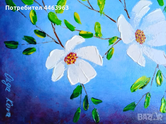 Настроение - 2 ( в синьо). Авторска картина, снимка 6 - Картини - 50918330