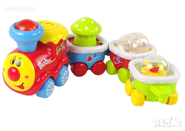 Цветно влакче с музика и светлина, снимка 5 - Влакчета, самолети, хеликоптери - 52832703