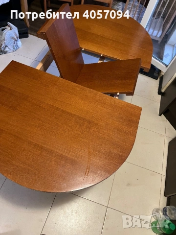 Продавам дървена сгъваема маса за хранене., снимка 4 - Маси - 53257051