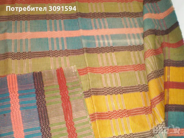 Килим Ръчно тъкан разноцветен вълнен килим от 19 век фолк Арт, снимка 4 - Антикварни и старинни предмети - 48293797