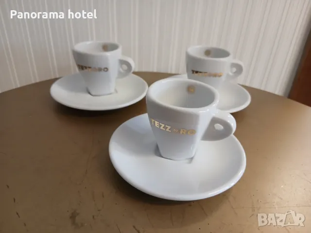 италианска дизайнерска чаша с чинийка за кафе TEZZORO