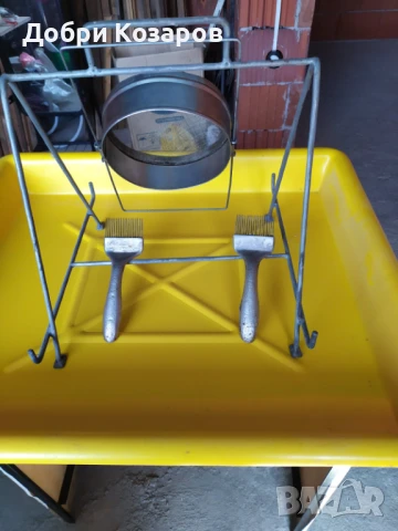 Комплект за разпечатване на пчелни пити – вана, стойка, цедка, вилици, снимка 3 - За пчели - 51096040