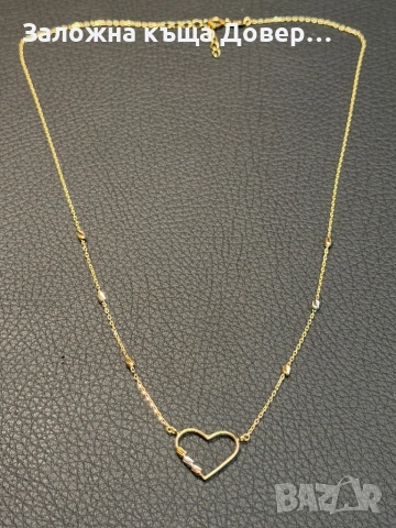Златно колие сърце чисто ново злато Gold zlatno 14 karat 585, снимка 5 - Колиета, медальони, синджири - 53289029