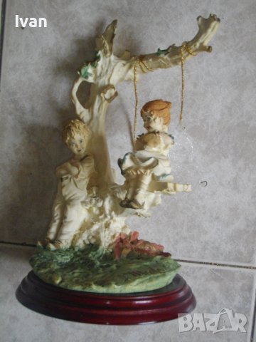 Capodimonte-31см Винтидж Порцелан Статуетка/Фигура,Подпис от Бруно Мерли-Bruno Merli-1983 Florence, снимка 12 - Статуетки - 39964138