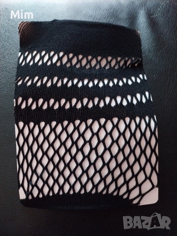  Резервирани L/2XL Черен чорапогащник в горната част с мрежа, снимка 2 - Бельо - 53490449