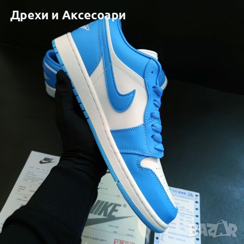 Nike Air Jordan 1 Low Unc 40 размер номер оригинални нови сини обувки унисекс мъжки маратонки , снимка 2 - Маратонки - 37515660
