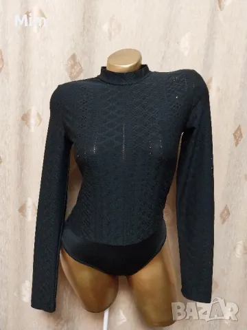 S/M Черно еластично боди , снимка 3 - Корсети, бюстиета, топове - 48185863