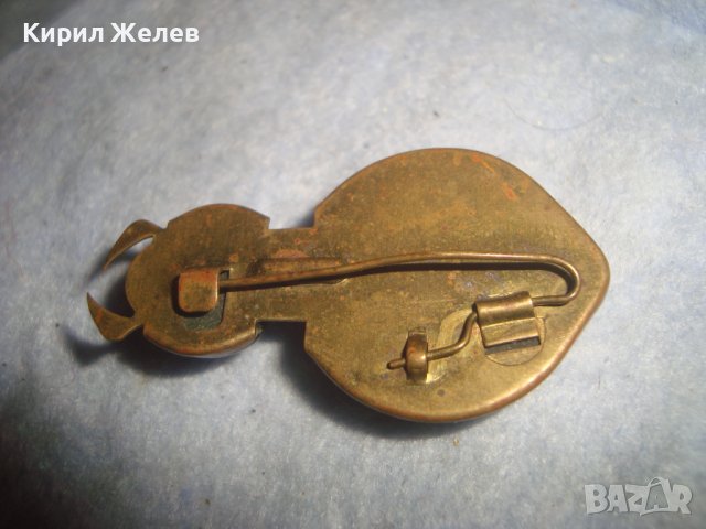 ВИНТИДЖ АР НУВО БРОШКА СКАРАБЕЙ МАЙСКИ БРЪМБАР БРОНЗ и ЦВЕТНА КЕРАМИКА ХУДОЖЕСТВЕНА МАЙСТОРСКА 31395, снимка 7 - Антикварни и старинни предмети - 38056154