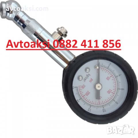 Манометър за гуми метален-2446 , снимка 2 - Аксесоари и консумативи - 28228809