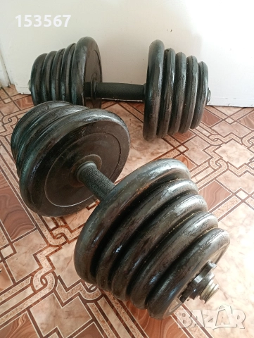Дъмбели, гири, 2×10 кг. Общо 20 кг., снимка 2 - Фитнес уреди - 52735772
