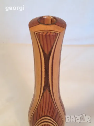 немска дървена ваза 24/5, снимка 2 - Вази - 49595814