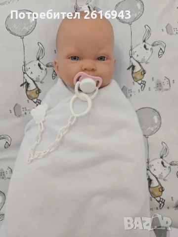 Бархетни 100% памук бебешки пелени за новородено  - бели, снимка 3 - Комплекти за бебе - 48812210