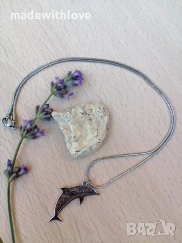 Колие сребристо , снимка 3 - Колиета, медальони, синджири - 43245805