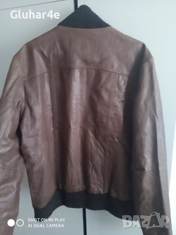 Яке естествена кожа Jack and Jones , снимка 2 - Якета - 43060842