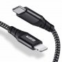 ESR USB-C към Lightning кабел 1 метър, MFi сертифициран PD кабел за бързо зареждане за iPhone 