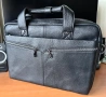 Мъжка елегантна офис чанта за лаптоп 15”/Бизнес куфарче от естест. кожа!, снимка 2