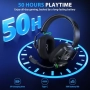 Нови Безжични геймърски слушалки 2.4GHz Bluetooth 50mm 50 часа за игри, снимка 5